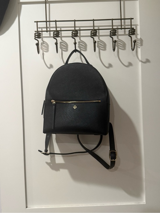 Tory Burch Handbags - Tory Burch Black Leather Mini Backpack with Gold Hardware